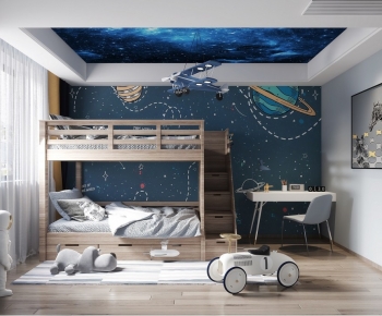 Modern Boy's Room And Son's Room-ID:123409991