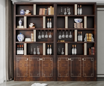 New Chinese Style Wine Cabinet-ID:643564949