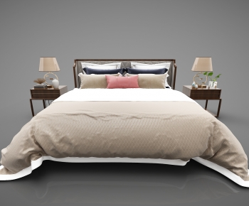 New Chinese Style Double Bed-ID:395669969