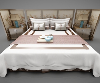 New Chinese Style Double Bed-ID:439692026