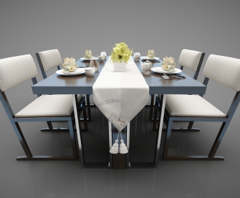 New Chinese Style Dining Table And Chairs-ID:564076909