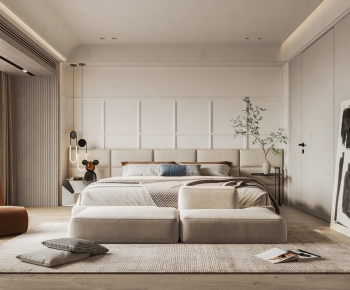 Modern Wabi-sabi Style Bedroom-ID:383514888