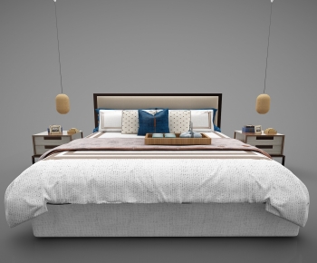 New Chinese Style Double Bed-ID:313254126