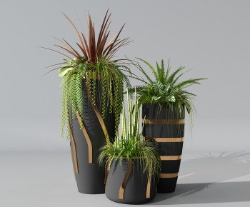 Modern Potted Green Plant-ID:862205038