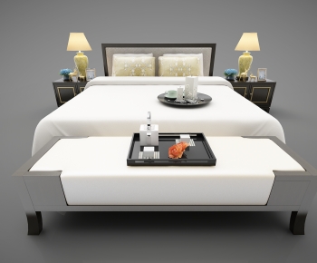 New Chinese Style Double Bed-ID:917781111