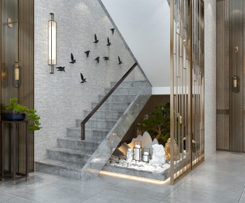 New Chinese Style Stairwell-ID:659430033