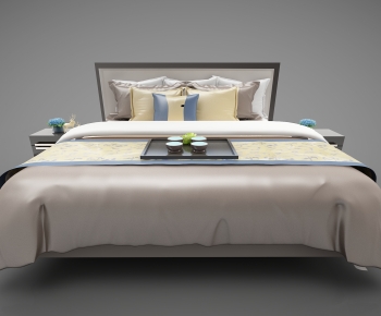New Chinese Style Double Bed-ID:588656906