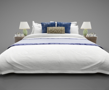 New Chinese Style Double Bed-ID:917790894
