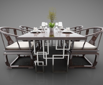 New Chinese Style Dining Table And Chairs-ID:669708974