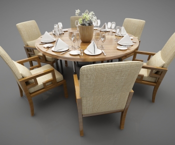 New Chinese Style Dining Table And Chairs-ID:435105095