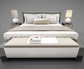 New Chinese Style Double Bed-ID:922060971