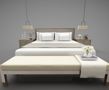 New Chinese Style Double Bed-ID:788101911