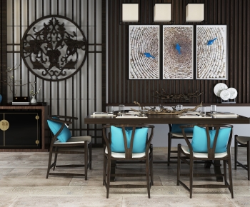 New Chinese Style Dining Table And Chairs-ID:261203054