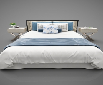 New Chinese Style Double Bed-ID:955218086