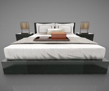New Chinese Style Double Bed-ID:441230062
