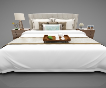 New Chinese Style Double Bed-ID:153415924
