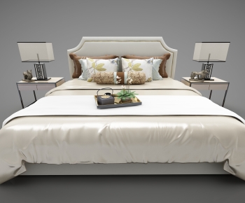 New Chinese Style Double Bed-ID:587573059