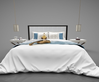 New Chinese Style Double Bed-ID:385765082