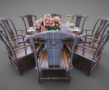 New Chinese Style Dining Table And Chairs-ID:515346052