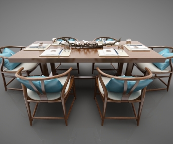 New Chinese Style Dining Table And Chairs-ID:396739964