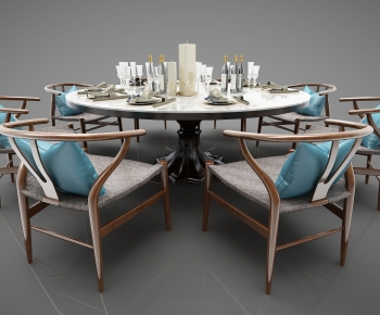 New Chinese Style Dining Table And Chairs-ID:655742884