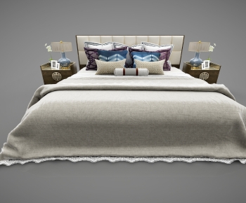 New Chinese Style Double Bed-ID:383922101