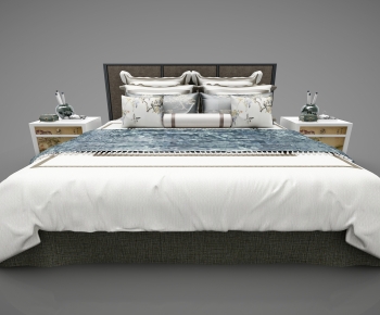 New Chinese Style Double Bed-ID:458672055