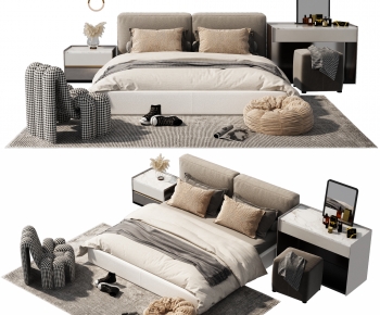 Modern Double Bed-ID:816072945