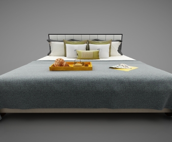 New Chinese Style Double Bed-ID:442264086