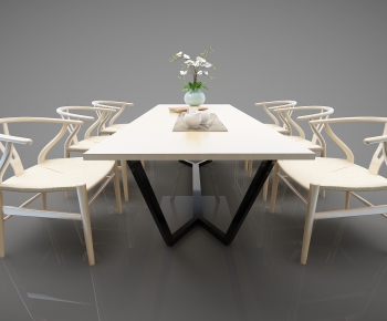 New Chinese Style Dining Table And Chairs-ID:721220026