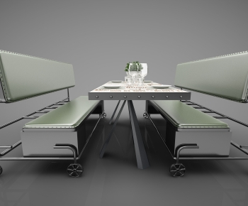 Industrial Style Dining Table And Chairs-ID:819458018