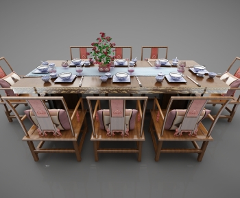 New Chinese Style Dining Table And Chairs-ID:804563053