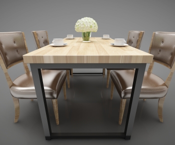 Industrial Style Dining Table And Chairs-ID:277086979