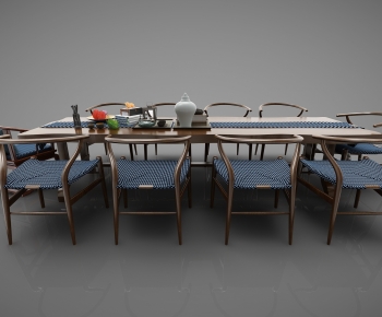 New Chinese Style Dining Table And Chairs-ID:990300897