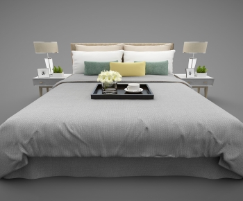 New Chinese Style Double Bed-ID:939266929