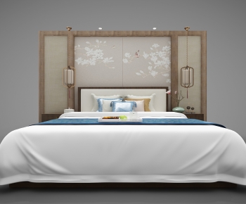 New Chinese Style Double Bed-ID:341399913