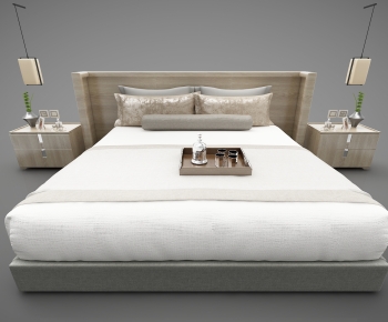 New Chinese Style Double Bed-ID:205457932
