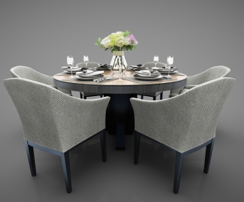 Modern Dining Table And Chairs-ID:560775044