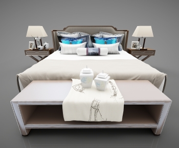 New Chinese Style Double Bed-ID:102488996