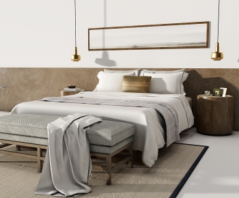Modern Double Bed-ID:825670002