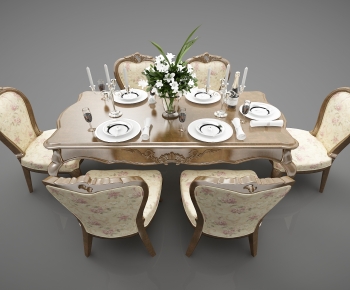 European Style Dining Table And Chairs-ID:848569942