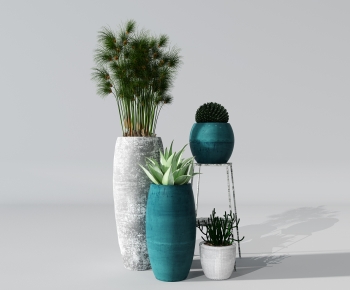 Modern Potted Green Plant-ID:431536916