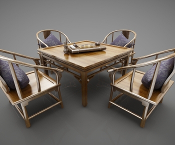 New Chinese Style Dining Table And Chairs-ID:634943017