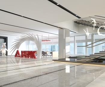 Modern Office Reception Desk-ID:887312896