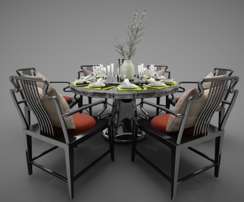 New Chinese Style Dining Table And Chairs-ID:341943981