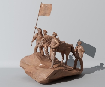 现代革命红军长征抗战人物马博物馆展厅雕塑-ID:670888902