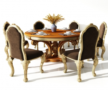 European Style Dining Table And Chairs-ID:934648991