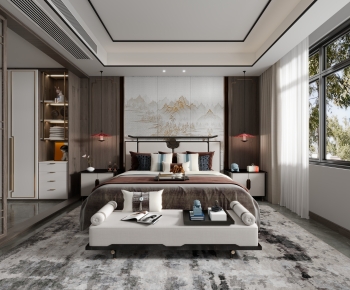 New Chinese Style Bedroom-ID:483880048