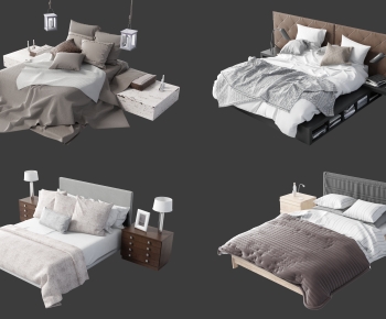 Modern Double Bed-ID:842690946