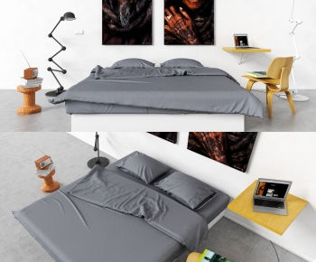 Modern Double Bed-ID:776009082